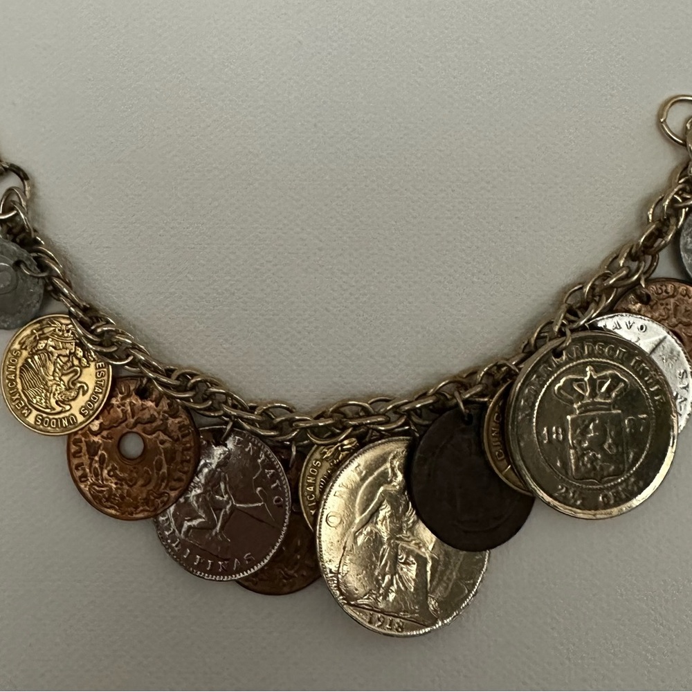 Vintage Coro Coin Bracelet Signed - Women Jewelry